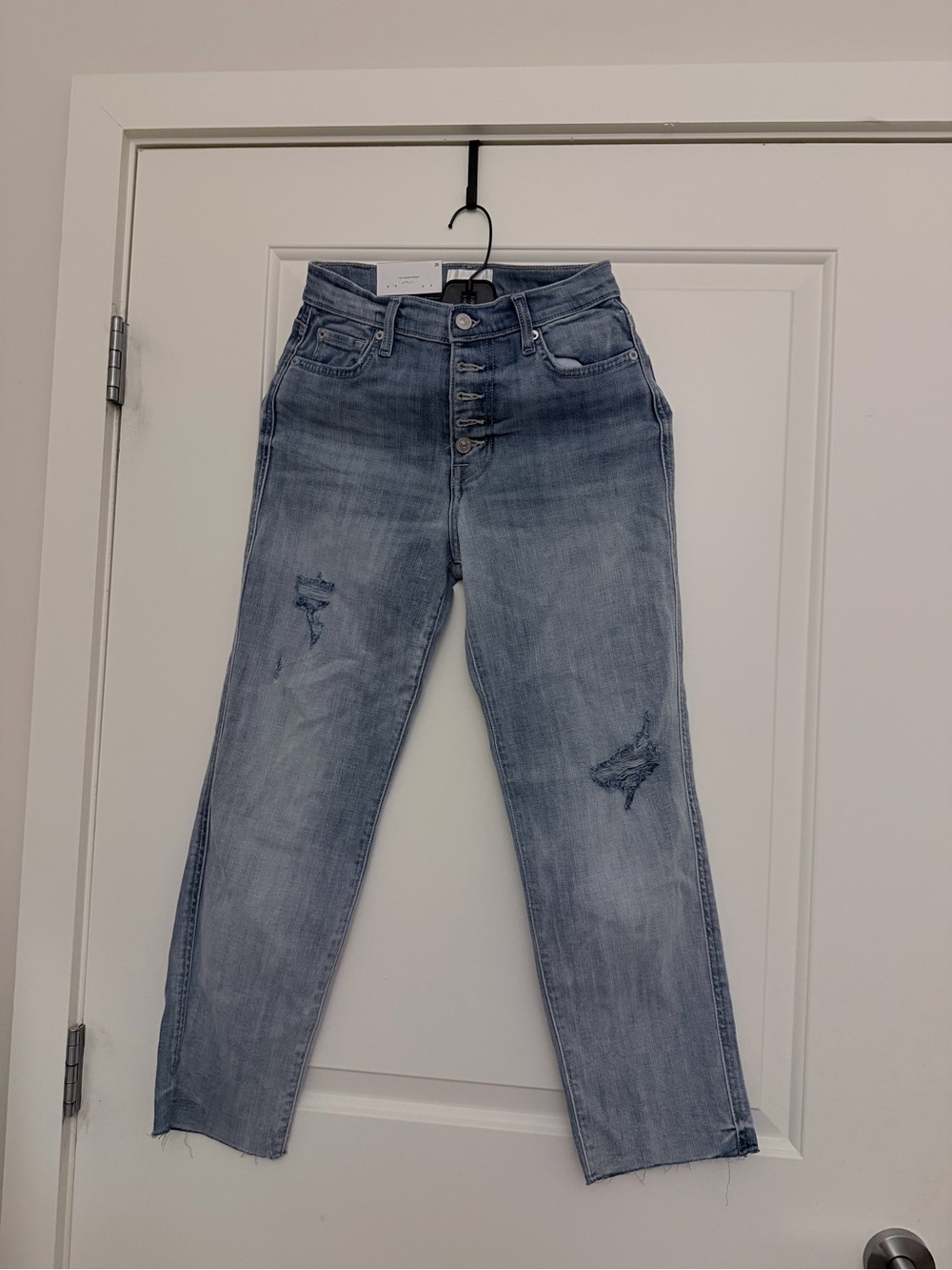 7 For All Mankind Boyfriend Jeans - Faded Blue Wash